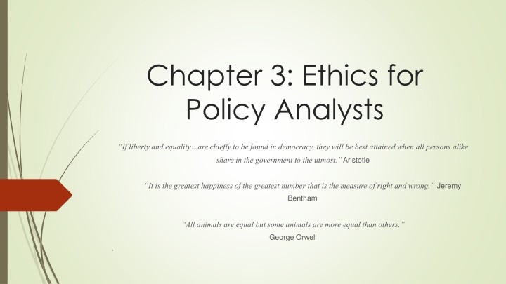 Ethics for Policy Analysts: Liberty, Equality, and Rights