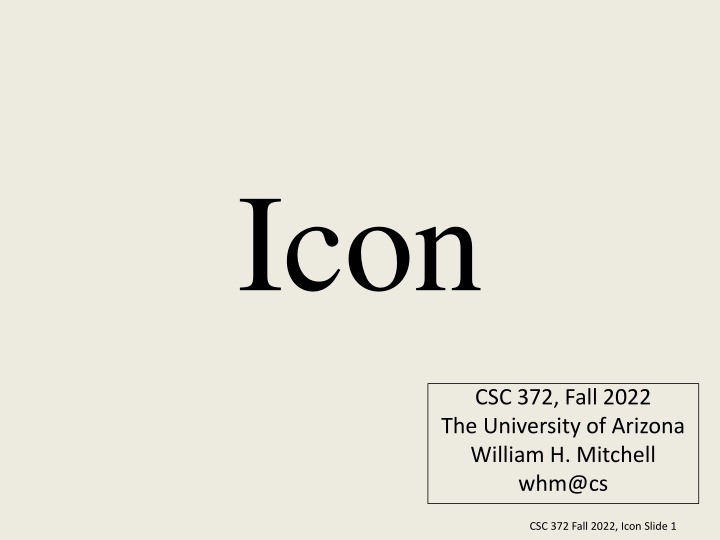 IconCSC.372, Fall 2022, University of Arizona