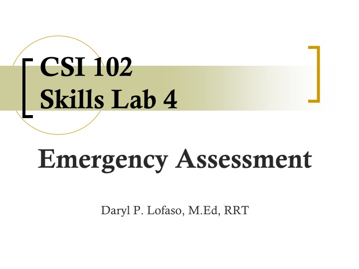 CSI 102 Skills Lab 4