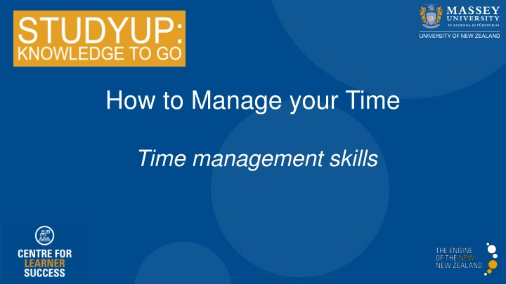 How to Manage your Time