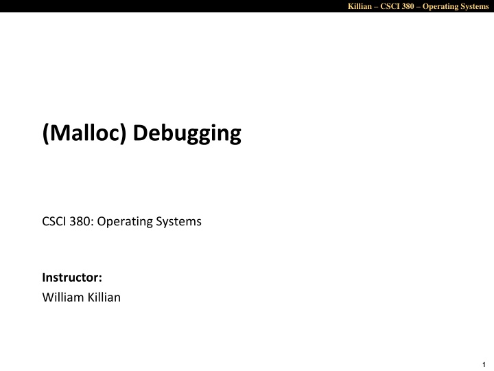(Malloc) Debugging