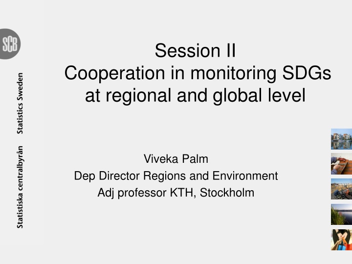 Cooperation in Monitoring SDGs at Regional and Global Level
