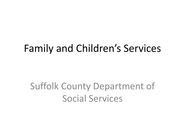 Family and Children’s Services