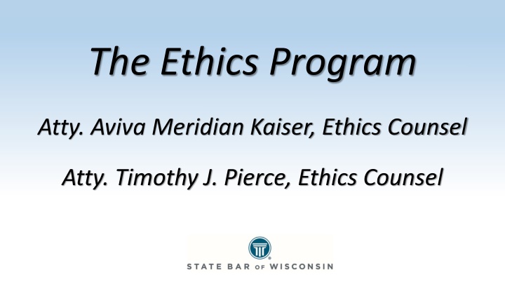 The Ethics Program