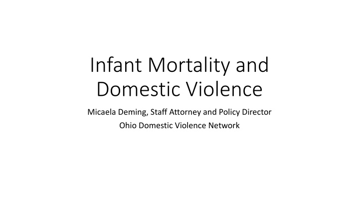 Impact of Domestic Violence on Maternal and Child Health