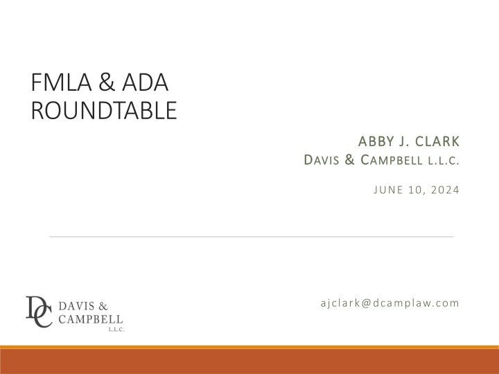 FMLA & ADA Roundtable Discussion - June 10, 2024