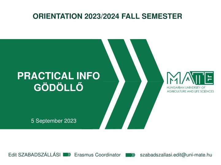 Practical Information for Fall Semester 2023: Essential Details