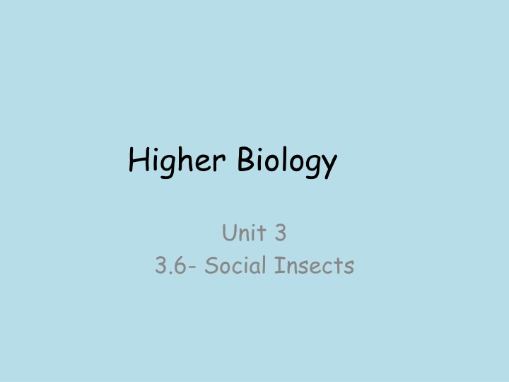 Higher Biology