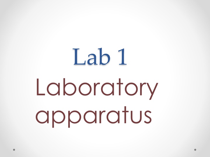 Lab Apparatus for Essential Experiments