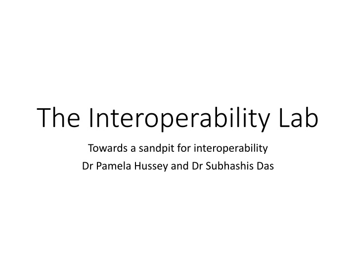 The Interoperability Lab