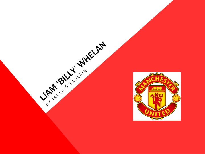 The Story of Liam Whelan, Manchester United's Young Star