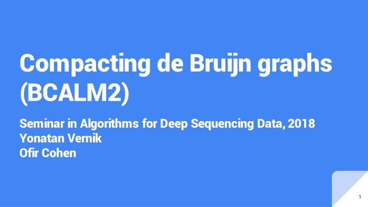 Compacting de Bruijn Graphs in Deep Sequencing Data Analysis