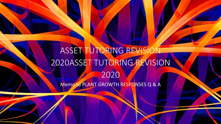 Memo to Plant Growth Responses Q&A