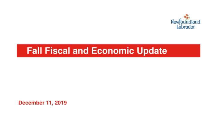 Fall Fiscal and Economic Update 2019