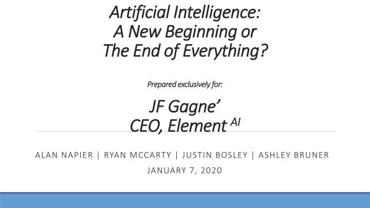 Artificial Intelligence: A New Beginning or The End of Everything?