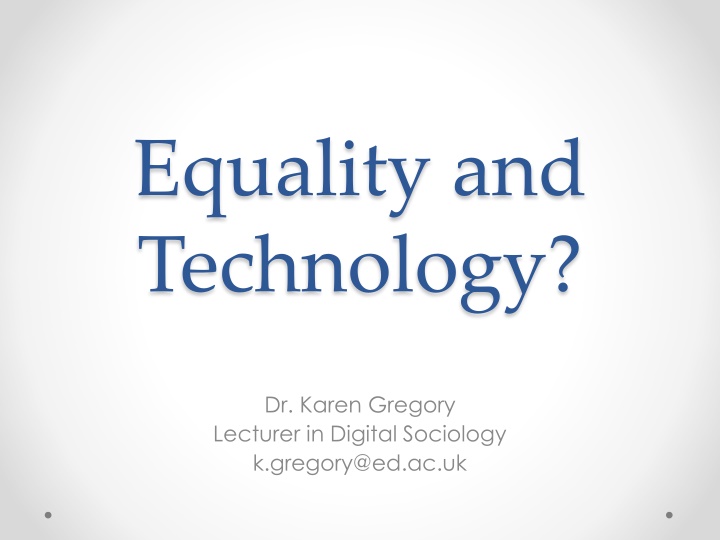 Equality and Technology: Examining Tech's Impact on Diversity