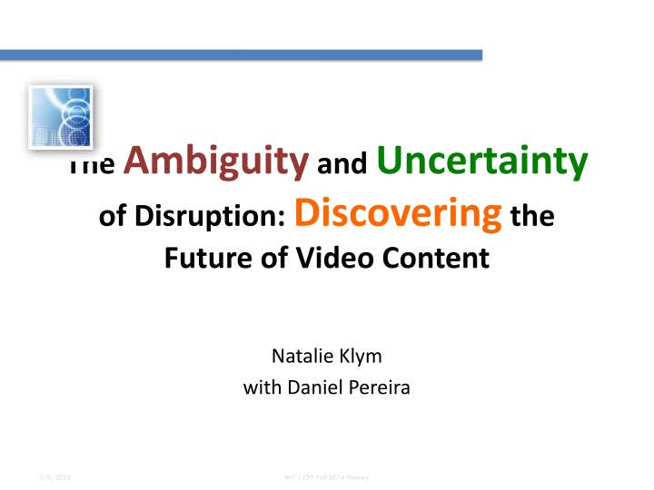 Disruption Dynamics in Video Content Future