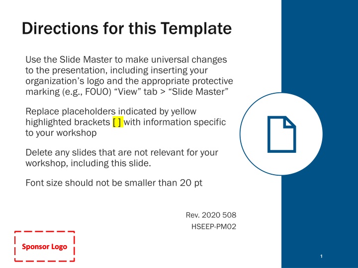 Effective Exercise Workshop Template