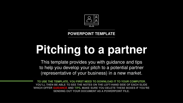 Partner Pitching Template