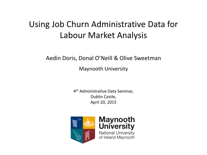 Analyzing Wages and Job Churn Data in Irish Labour Market