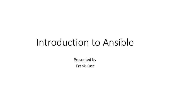 Introduction to Ansible - A Simple IT Automation Platform