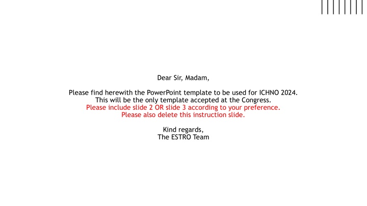 PowerPoint Template for ICHNO 2024: Exclusive Design for Congress Use