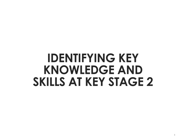 Geography Knowledge in Key Stage 2