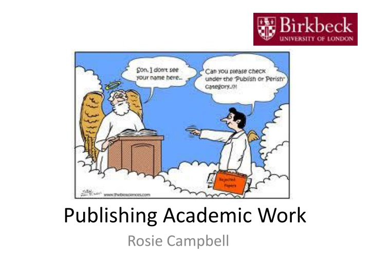 Publishing Academic Work - Strategies for Success