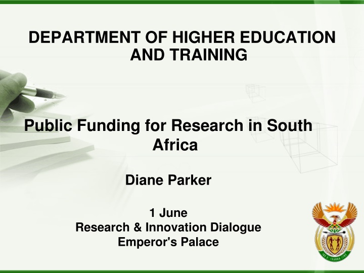 Public Funding for Research in South Africa