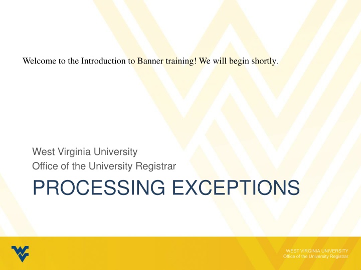 Banner Training Overview