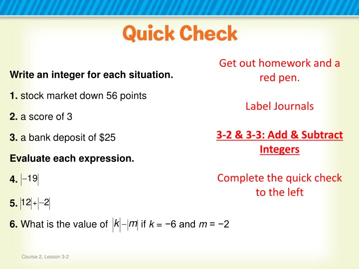 Integers: Real-World Applications and Operations