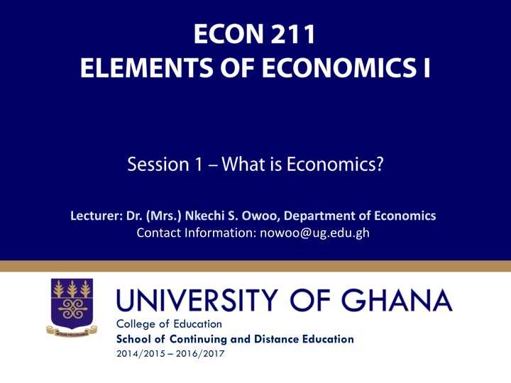 Economics Concepts and Terminologies Overview