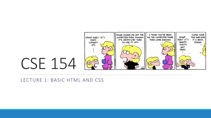 Basics of HTML, CSS, and the Internet