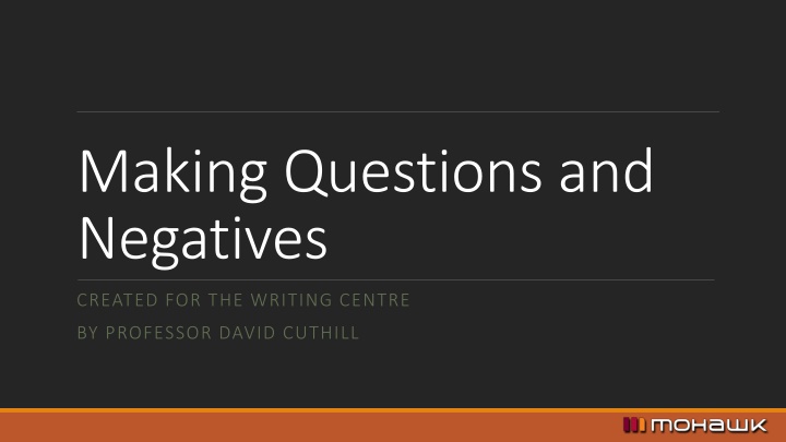 Mastering Questions and Negatives in English Grammar