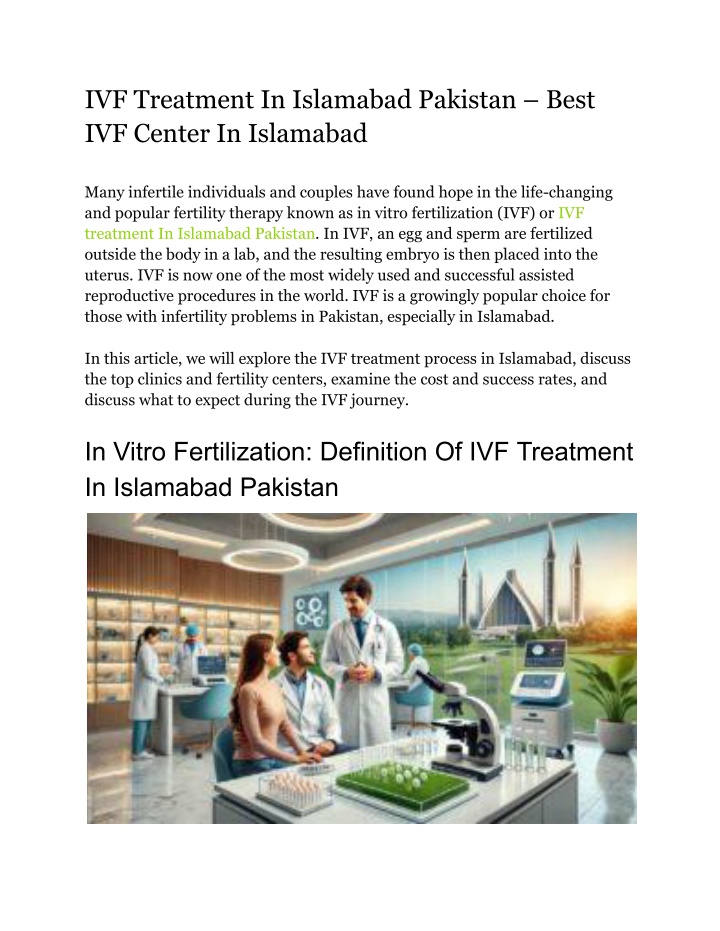 ivf treatment in islamabad pakistan best n.w