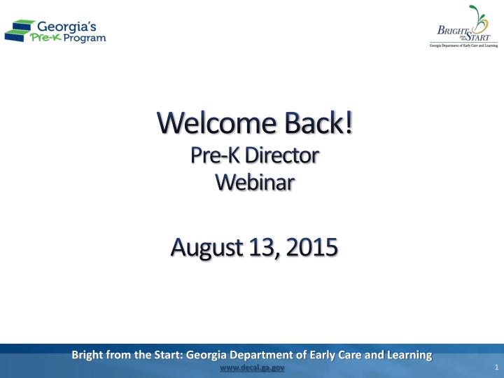 Pre-K Reconciliation Reports and Budget Updates
