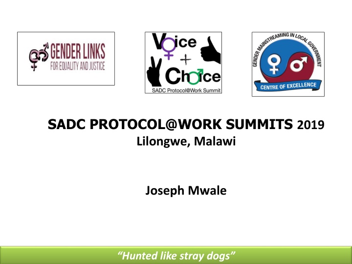 Summit 2019 in Lilongwe, Malawi: Joseph Mwale Hunted