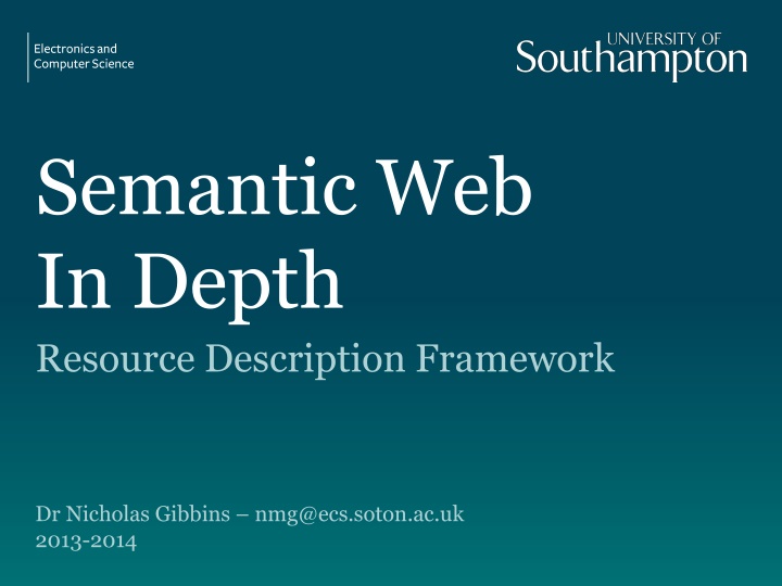 Semantic Web  In Depth