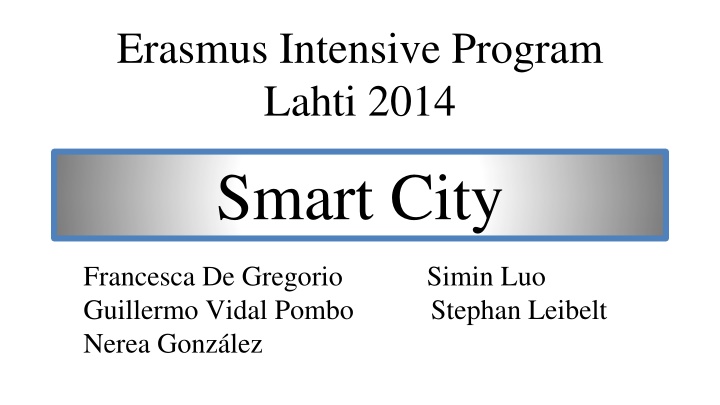 Smart City Solutions for Traffic Optimization