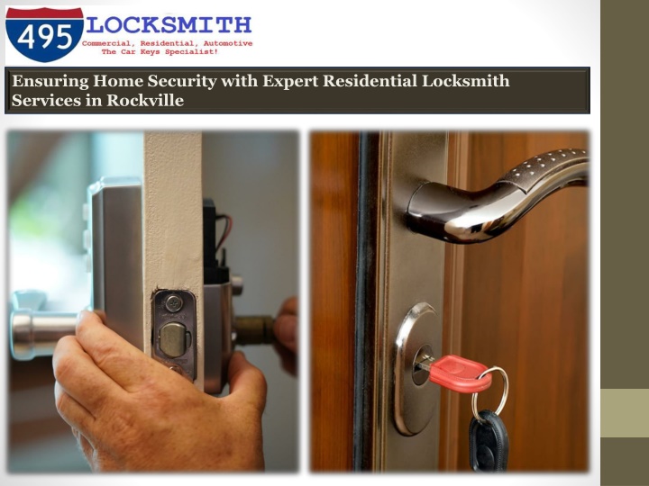Ensuring Home Security with Expert Residential Locksmith Services in Rockville