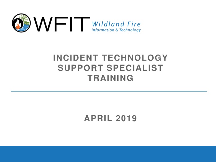 ITSS Training Program Overview - April 2019
