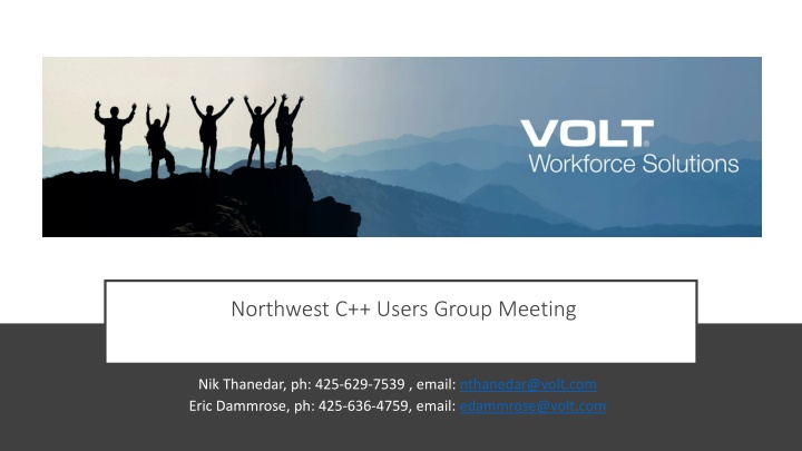 Northwest C++ Users Group Meeting Contacts