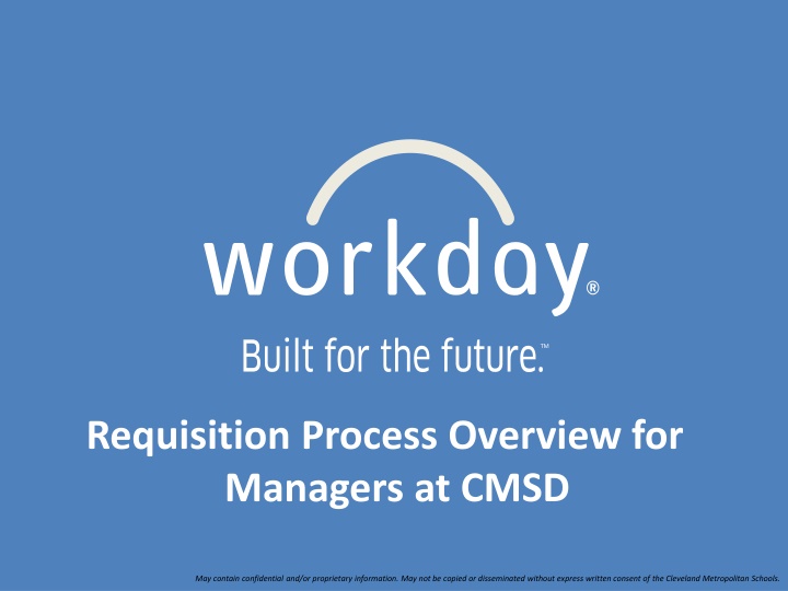 Requisition Process Overview for Managers at CMSD
