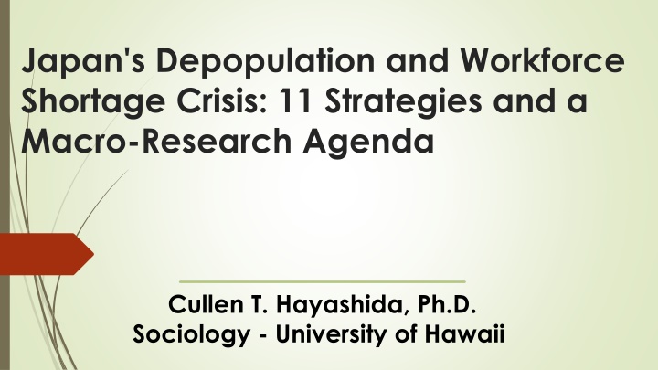 Japan's Depopulation & Workforce Crisis: Strategies & Research Agenda