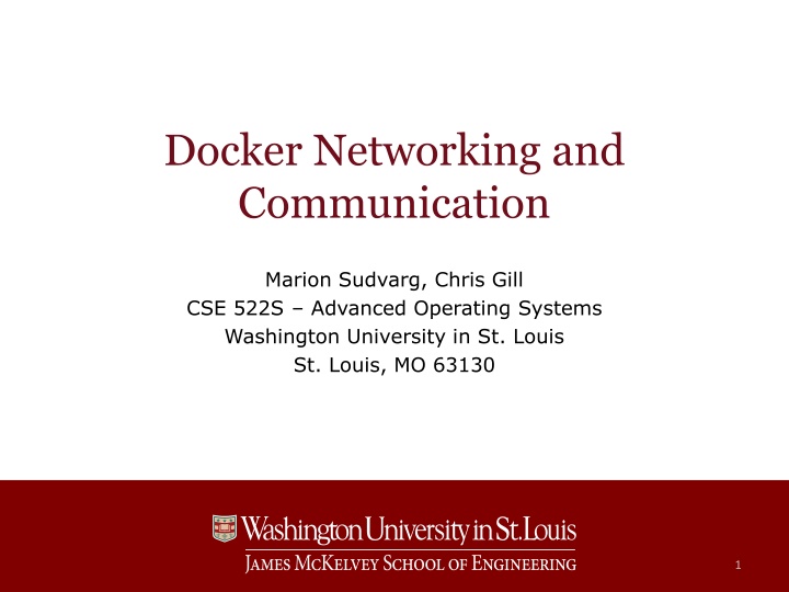 Docker Networking and Communication Overview