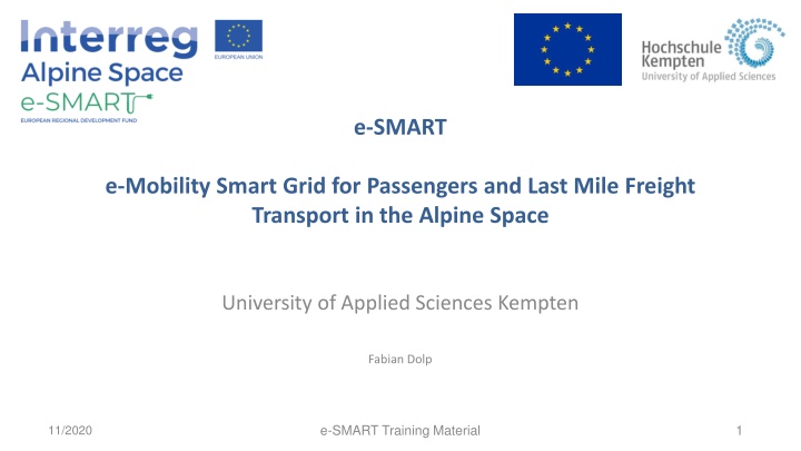 e-SMART Project: Integrating E-Mobility in Alpine Space Public Transport
