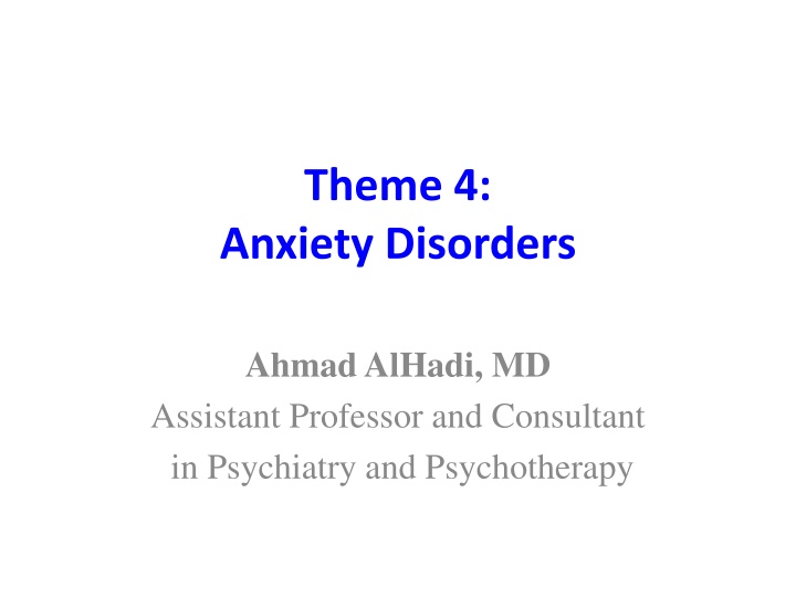 Anxiety Disorders: Understanding Symptoms and Treatments
