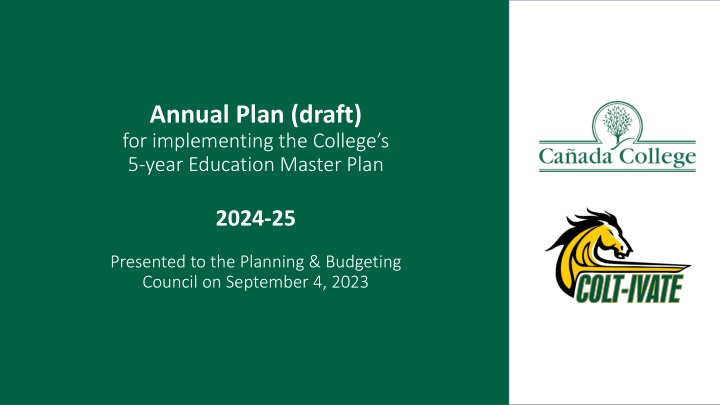 College 5-Year Education Master Plan 2024-25 Draft