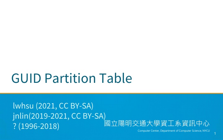 GUID Partition Table