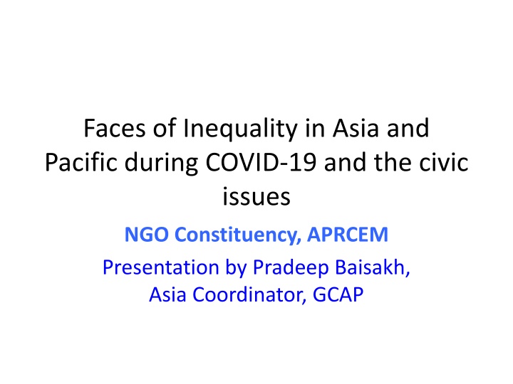 Facing Inequality and Civic Challenges in Asia-Pacific